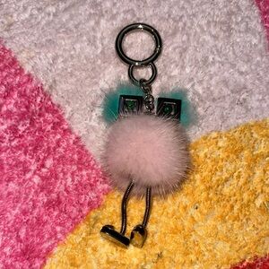 Fendi Pink Key & Card Holder Accessory
